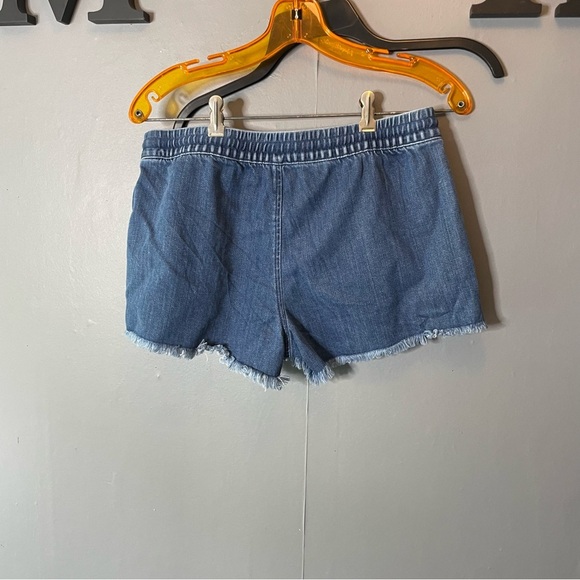 Aerie dark wash denim drawstring shorts size medium - Picture 5 of 8